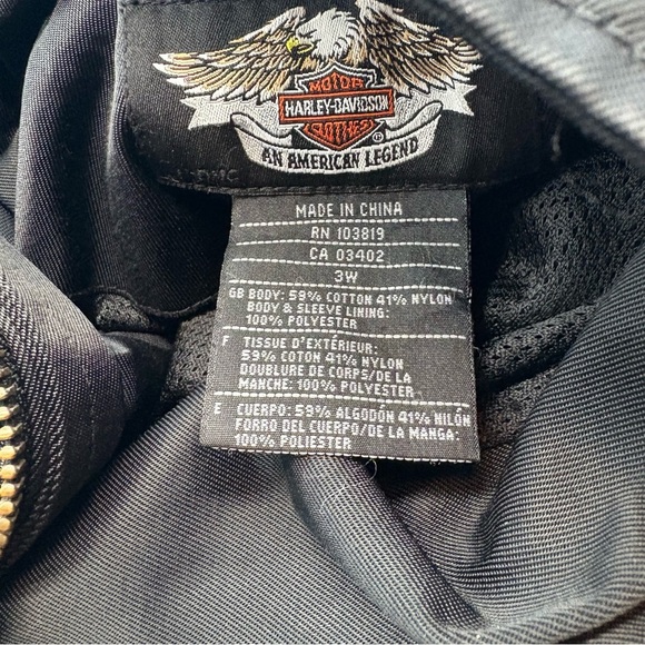 Harley-Davidson Women’s Black Bomber Jacket Size 3W - Picture 13 of 15